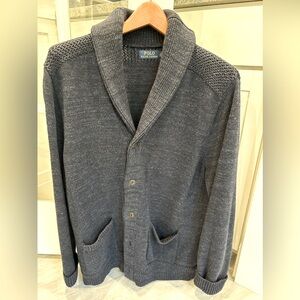Polo Ralph Lauren Marled Cotton Shawl Collar Cardigan Size L